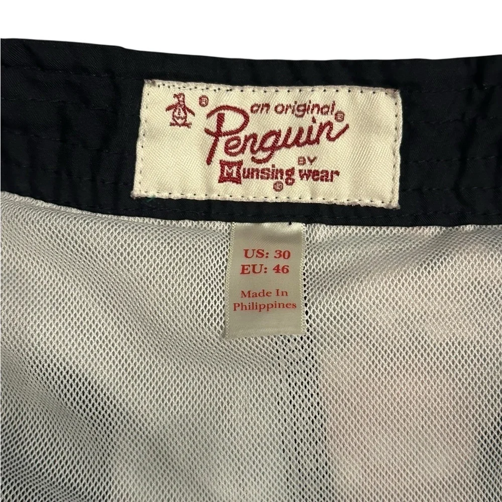 Penguin Swim Shorts Trunks - Mens US Size 30 EU Size 46 - Blue Red Floral